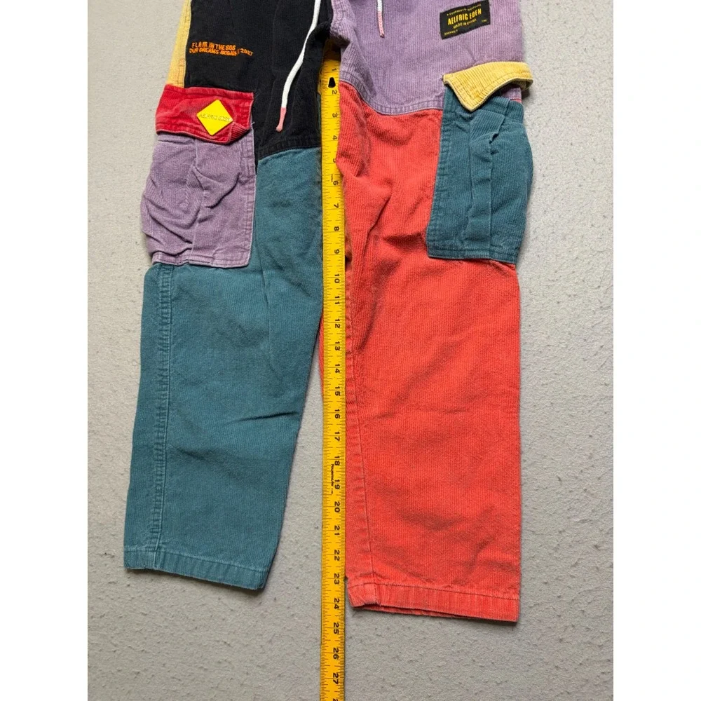 Aelfric Eden Cargo Pants Women S Multicolor Patchwork Corduroy Y2K Streetwear